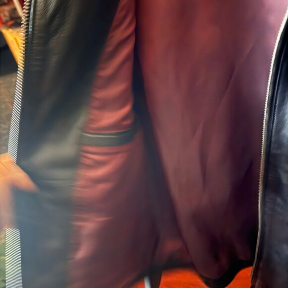 $1998 JOHN VARVATOS 2006-era Black Leather Jacket (size 48) - Picture 7 of 14